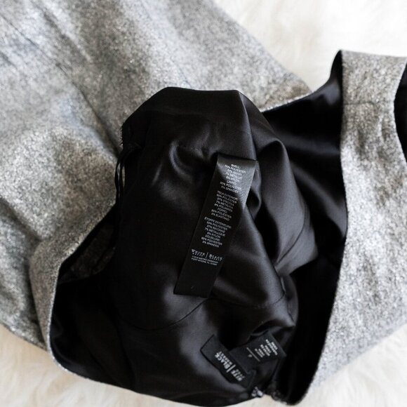 WHITE HOUSE BLACK MARKET SILVER FIT FLARE DRESS SZ 6 - Picture 6 of 8